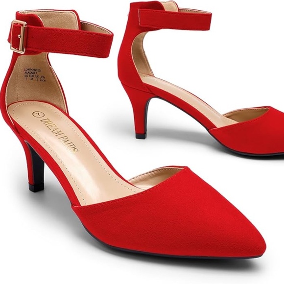 Classic Kitten Heel Low Heel Women Closed Pointed Toe Pumps Wedding Sexy Dress - Picture 5 of 6